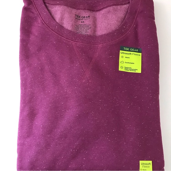 Tek Gear Sweatshirt Women’s Plus Size Orchid Purple Ultrasoft Fleece NWT - Picture 3 of 7